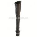 Vente chaude nouvelle mode mi-talon lady overknee boot en grande taille